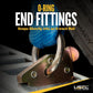 Wheel Strap with Etrack Fittings & 3 Rubber Blocks - 4 Pack