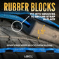 Wheel Strap with Etrack Fittings & 3 Rubber Blocks - 4 Pack