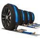 Wheel Strap with Etrack Fittings & 3 Rubber Blocks - 4 Pack