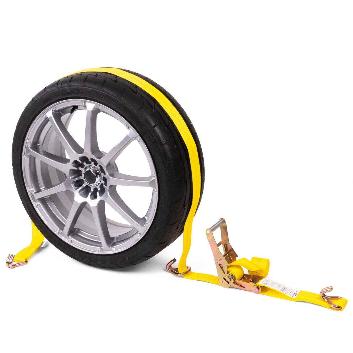 Race Car Tie Down Strap with Wire Hooks & Ratchet