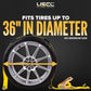 Wheel Strap with Wire Hooks & Adjustable Rubber Blocks & Ratchet
