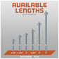 Red Head Trubolt Wedge Anchor, Zinc - Available Lengths in 3/8" Diameter