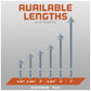 Red Head Trubolt Wedge Anchor, Zinc - Available Lengths in 3/8" Diameter
