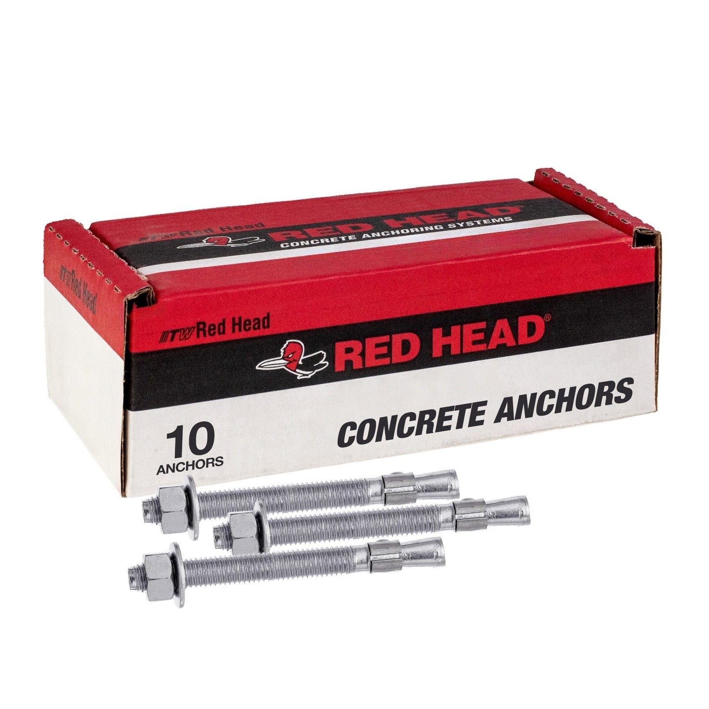 5/8" x 5" Red Head Trubolt 304 Stainless Steel Wedge Anchor, Pkg 10