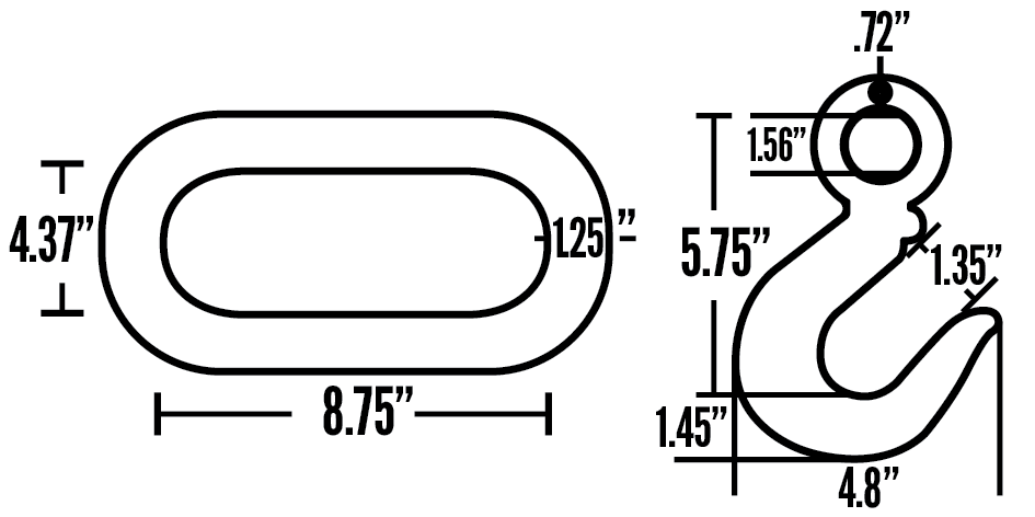 Wire Rope Sling - 4 Leg Bridle 5/8 x 10