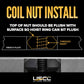 coil nuts are embedded into plates or concrete