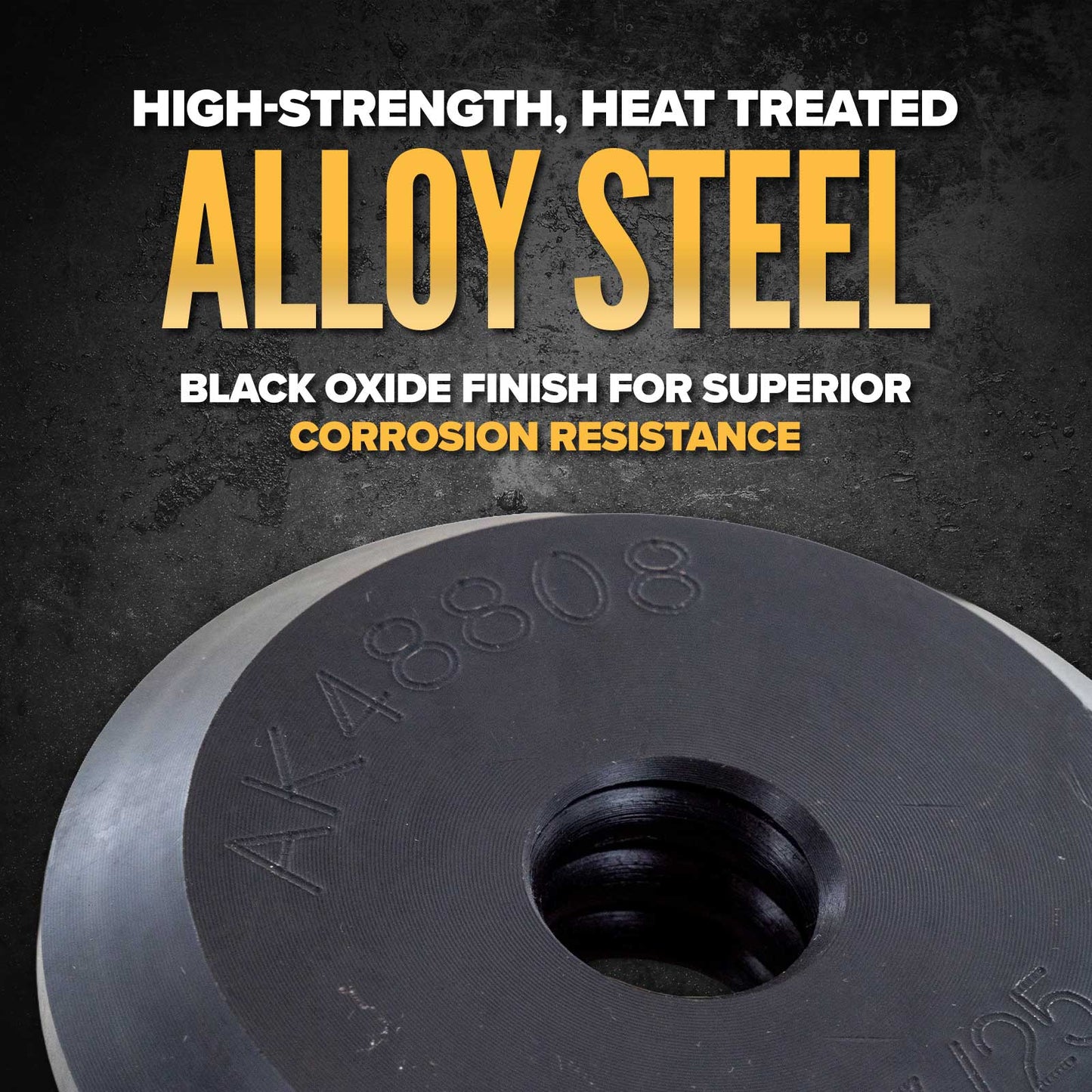 alloy steel with black oxide finish for corrosion resistance
