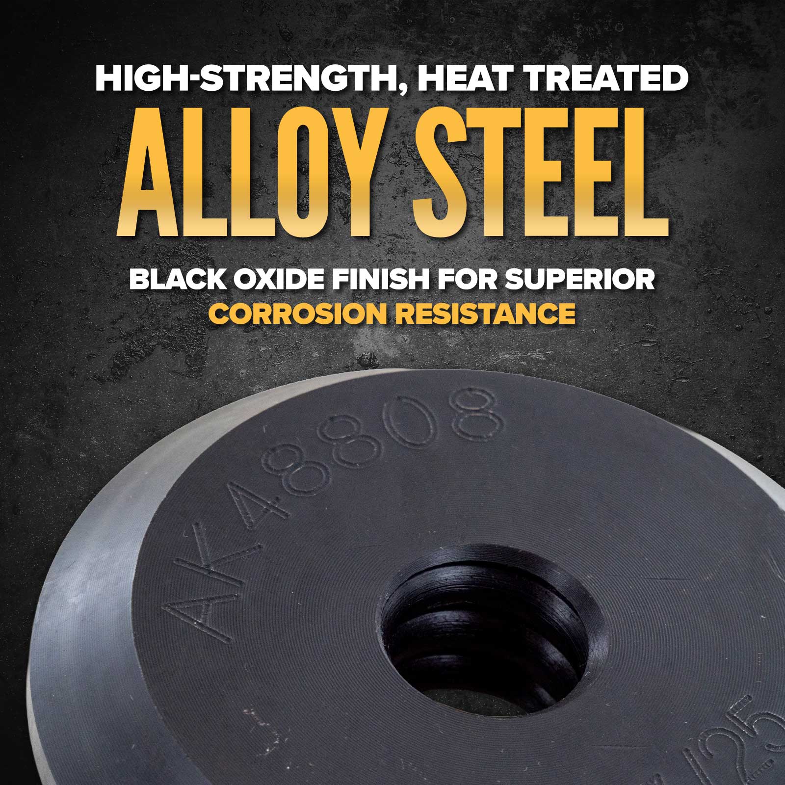 alloy steel with black oxide finish for corrosion resistance