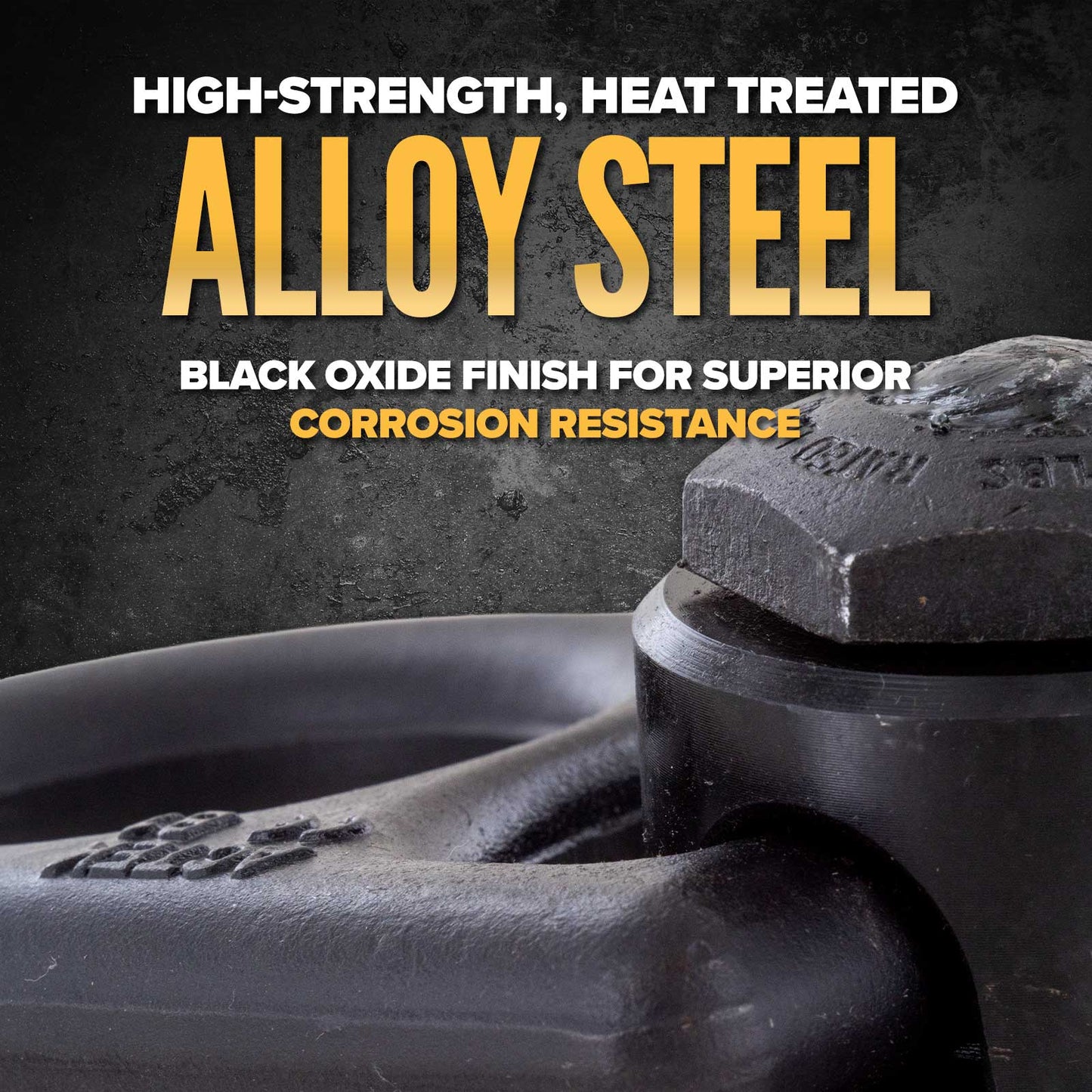 alloy steel with black oxide finish for corrosion resistance