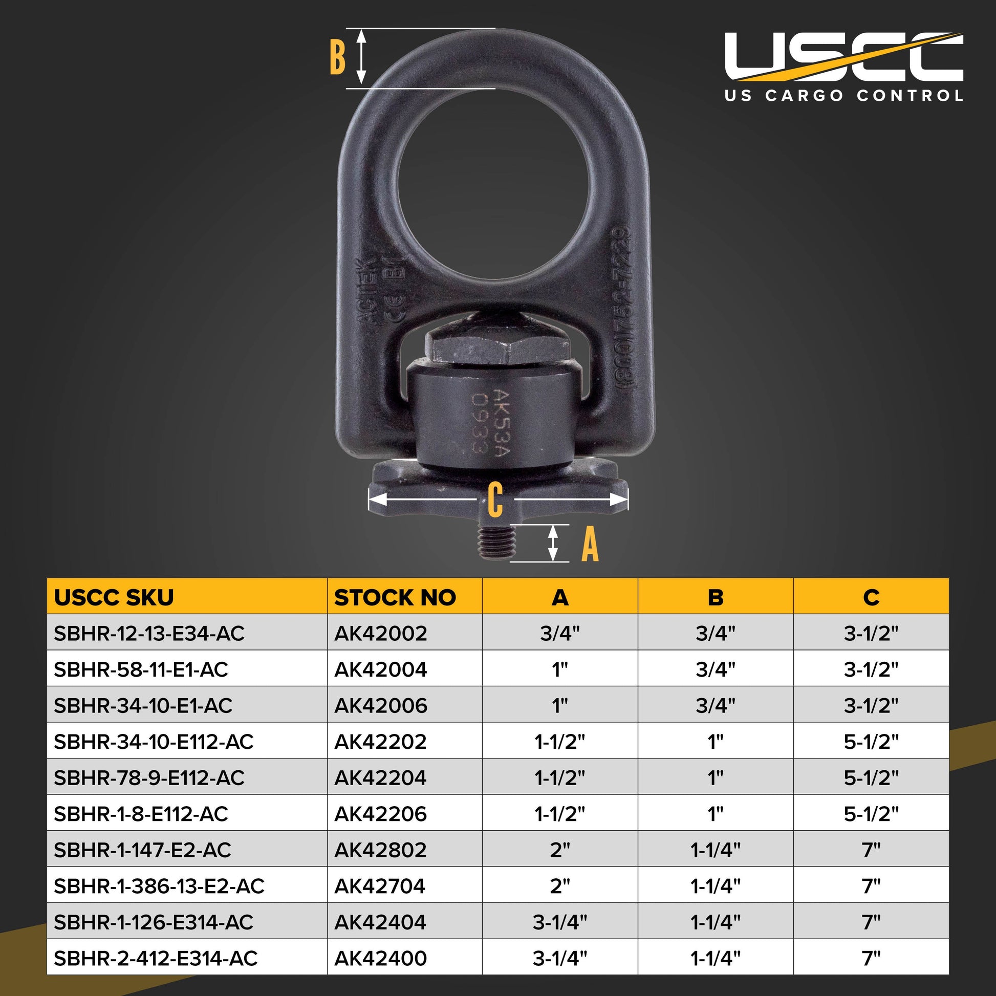 actek speed base hoist ring specs