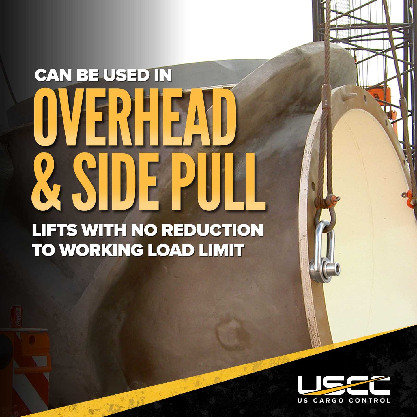 swivel hoist rings can be side-loaded