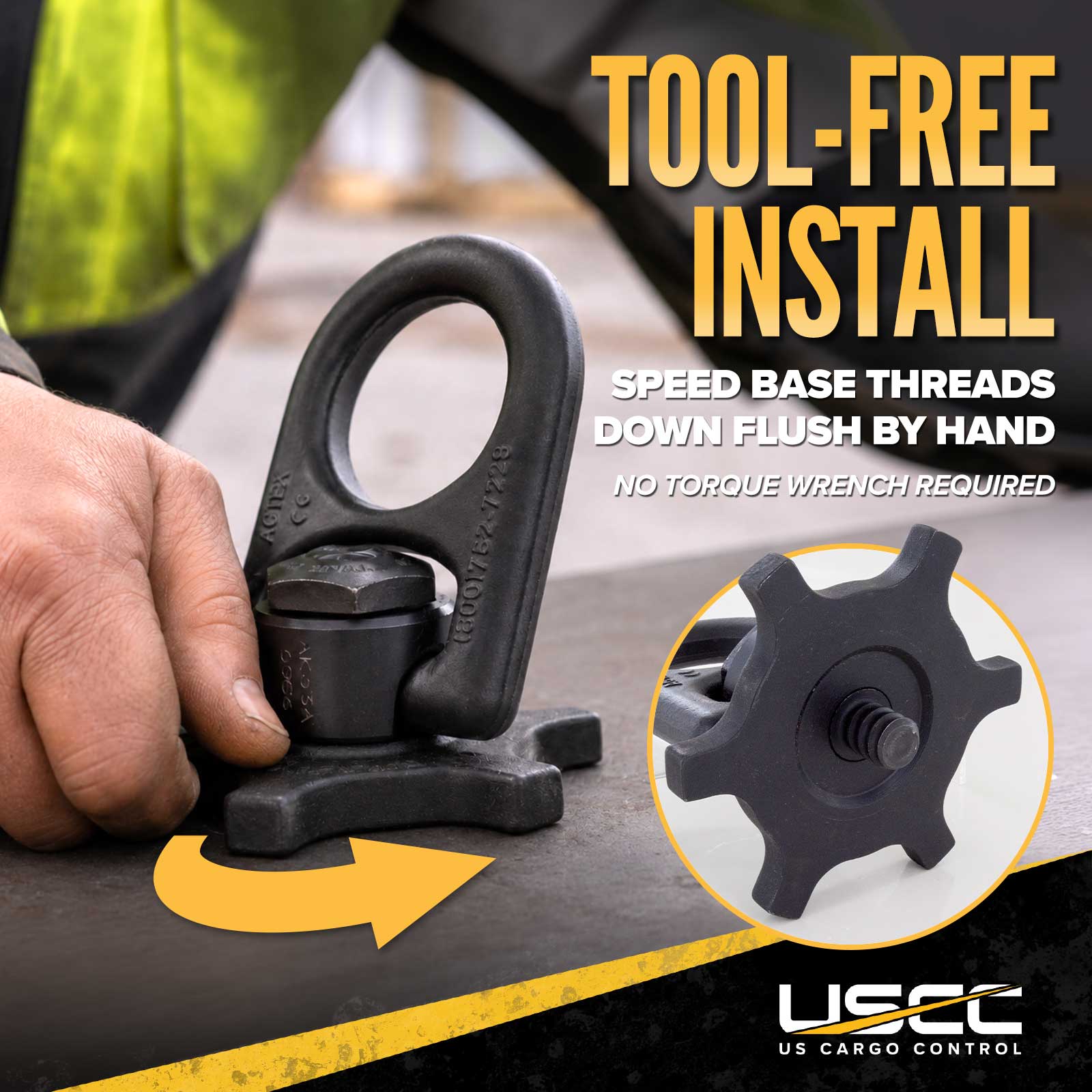 tool free hoist rings