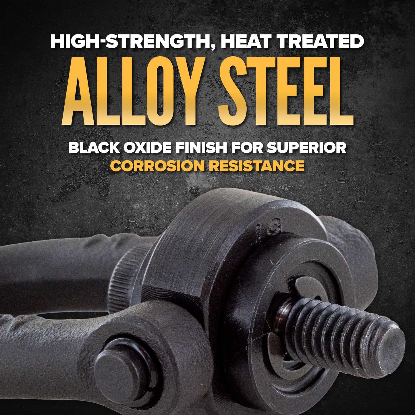 alloy steel with black oxide finish for corrosion resistance