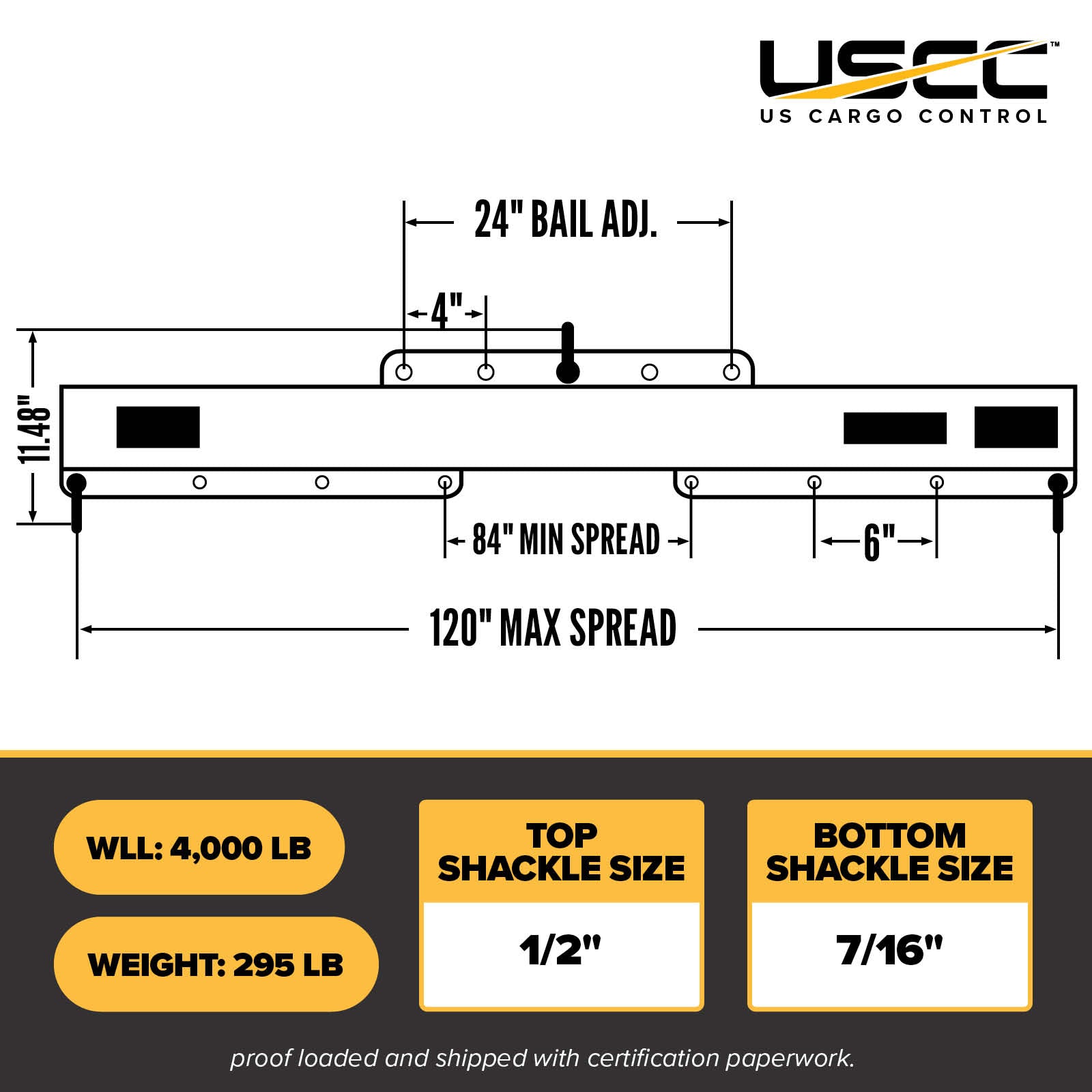 M&W 14130 adjustable lifting beam specs