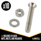 Airline-Style L Track Fastener Pack 1-1/2" Bolts w/ Nut & Washer | 20-Pack Image 2 of 9