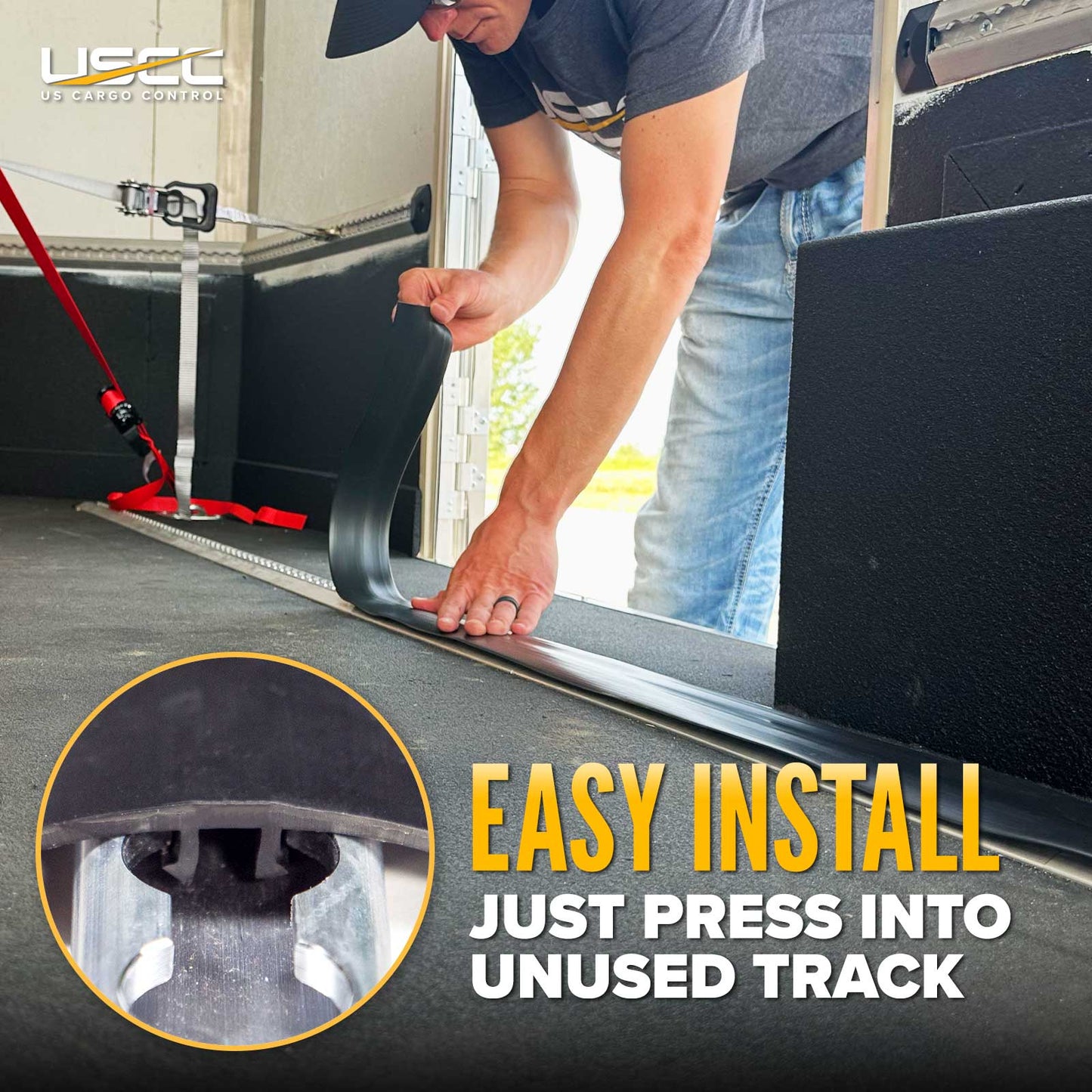 Airline-Style Track Filler Strip - 10' | 2-Pack Image 3 of 6