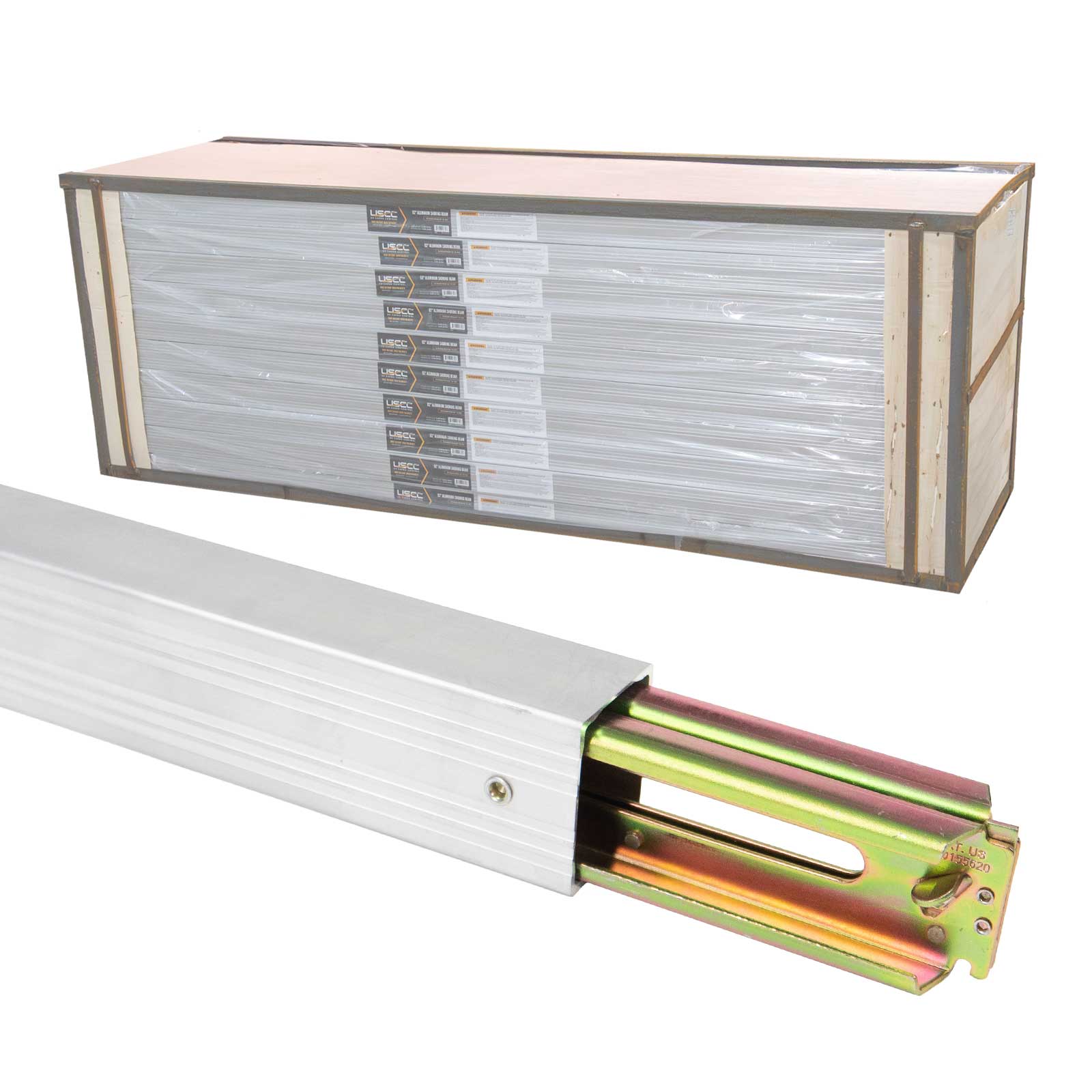 93" - 103" Aluminum E-Track Load Bar with Flat Latch Release - 2,200 lb Capacity | 100-Pack (Pallet)