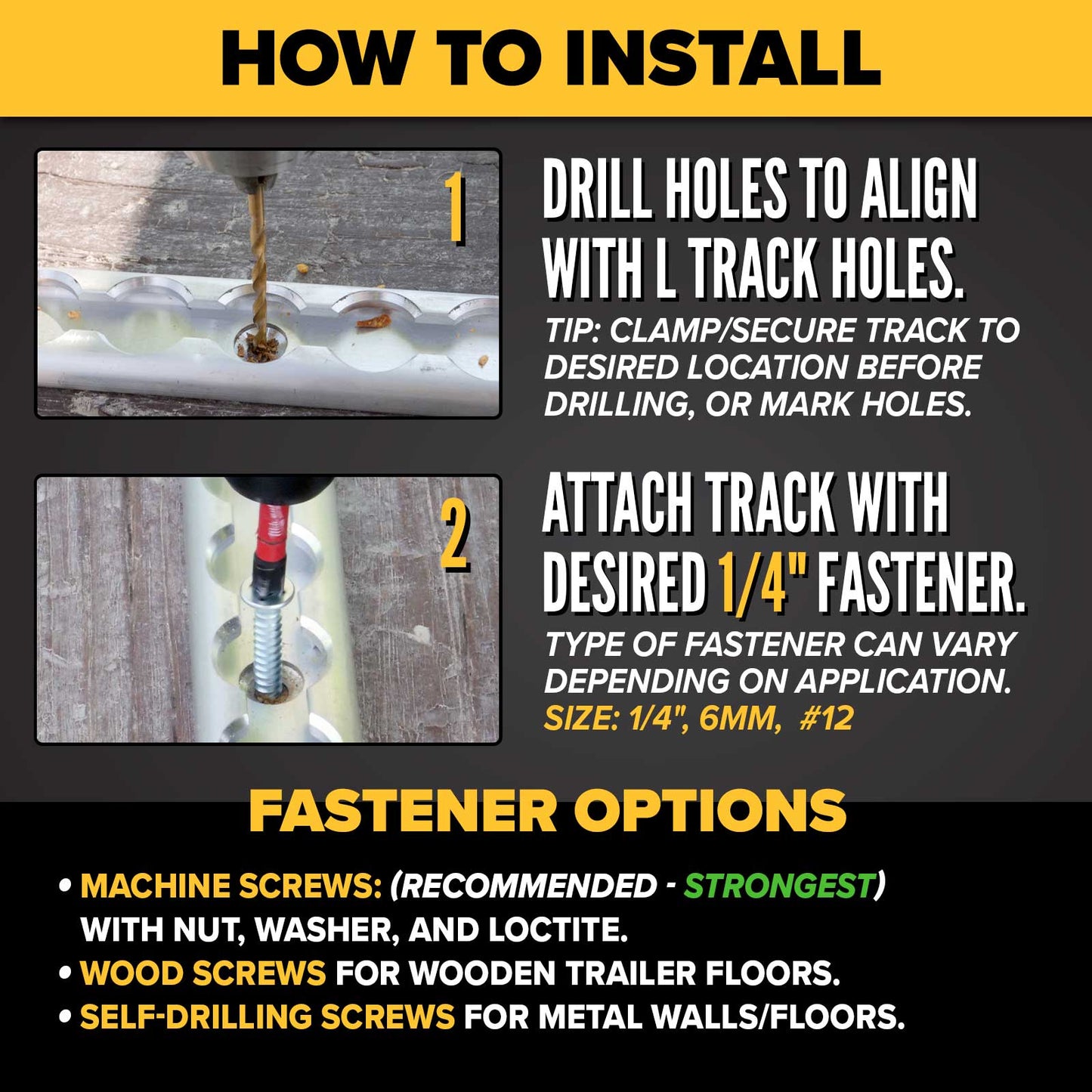 48" Aluminum L-Track | 20-Pack Image 6 of 11