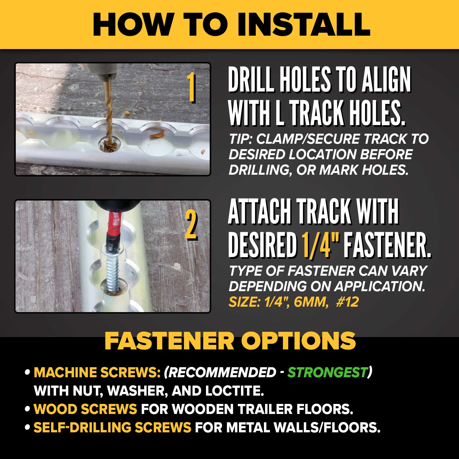 48" Aluminum L-Track | 20-Pack Image 6 of 11