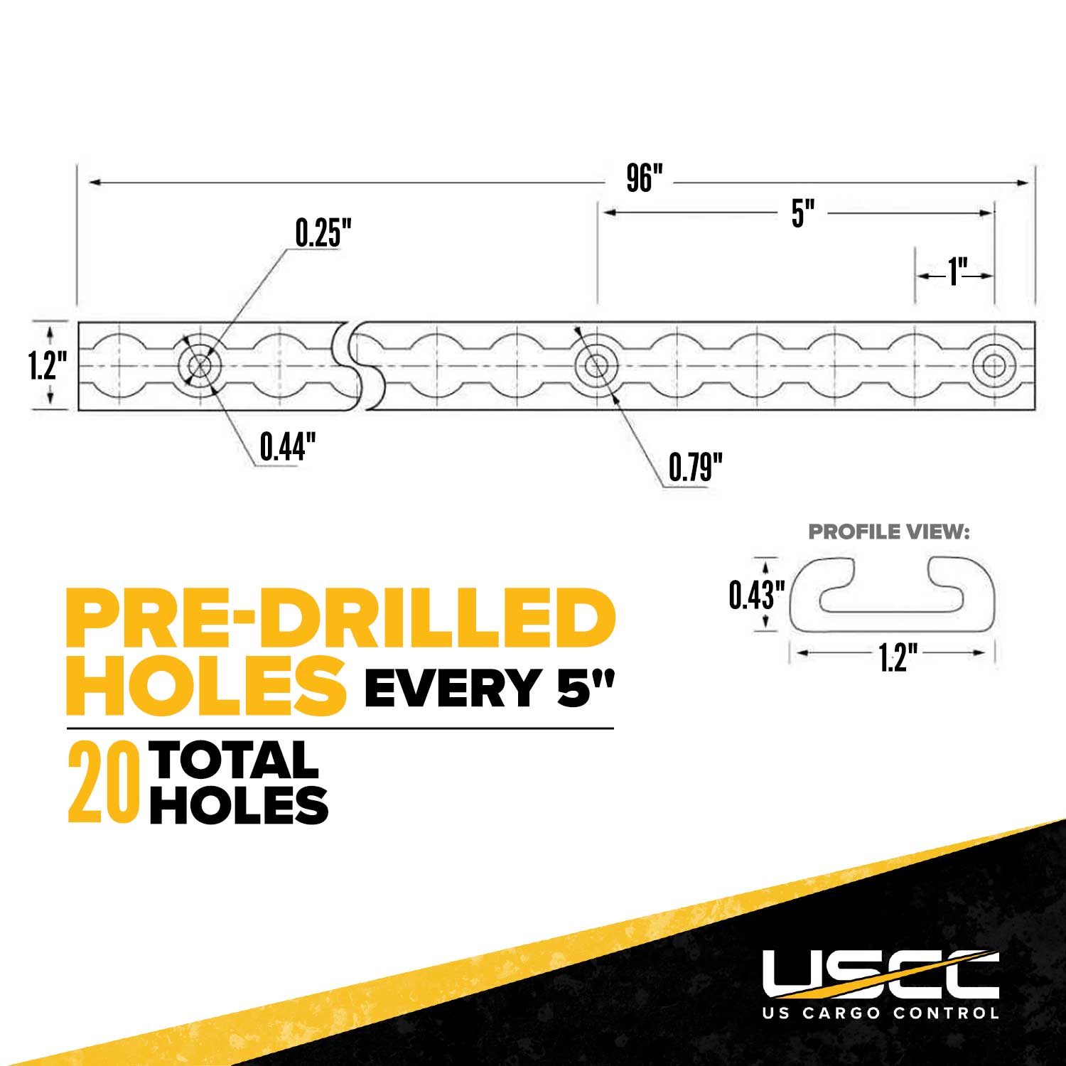 96" Aluminum L-Track | 16-Pack Image 5 of 10