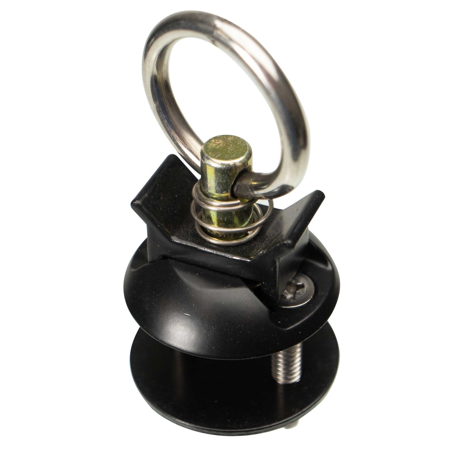 Single Stud Round L-Track Anchor Point Tie Down Kit | Black | 2-Pack