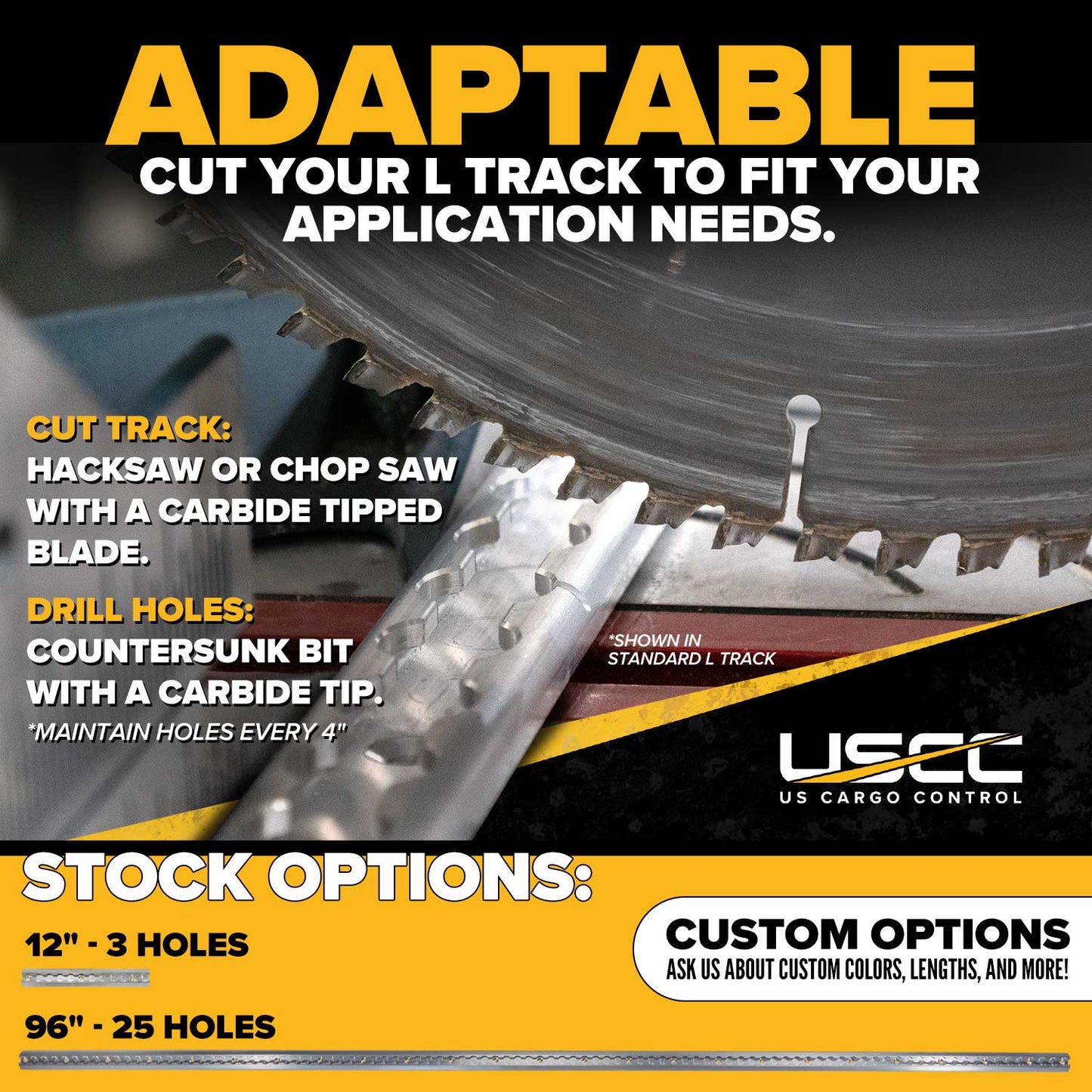 12" Angled L-Track | Aluminum | 50-Pack Image 10 of 11