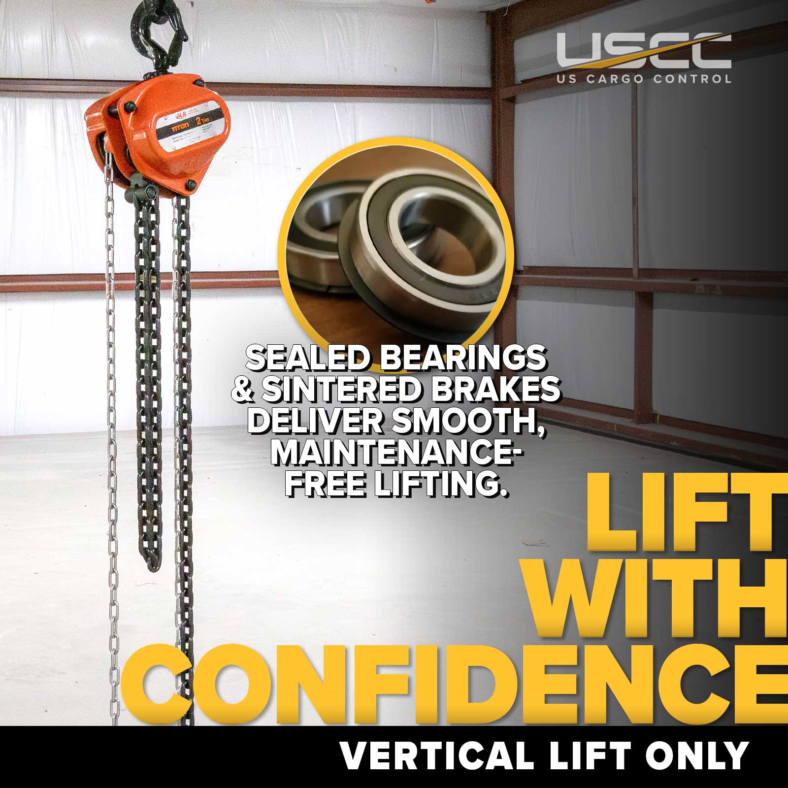 Atlas Titon Hand Chain Hoist | 1 Ton x 10' Lift