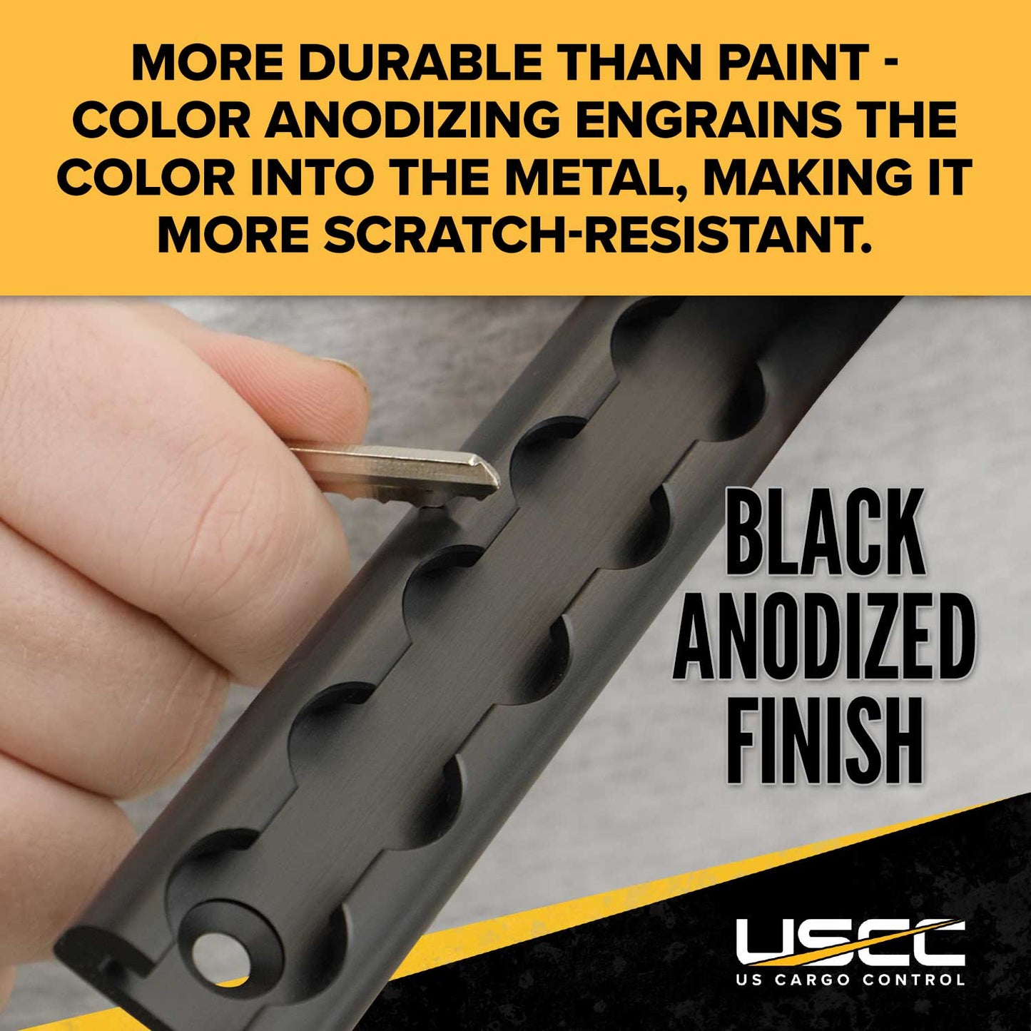 72" Aluminum L-Track Kit | Black Anodized Finish