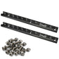 12" Aluminum L-Track Kit | Black Anodized Finish | 2-Pack