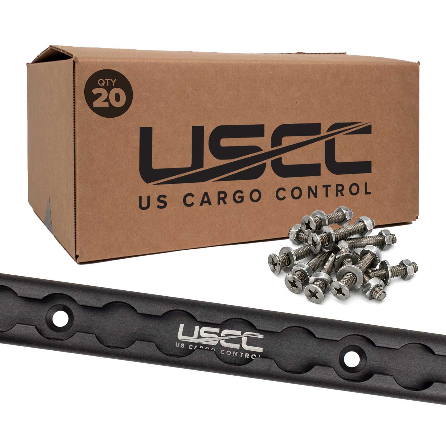 72" Aluminum L-Track | Black Anodized Finish | 20-Pack
