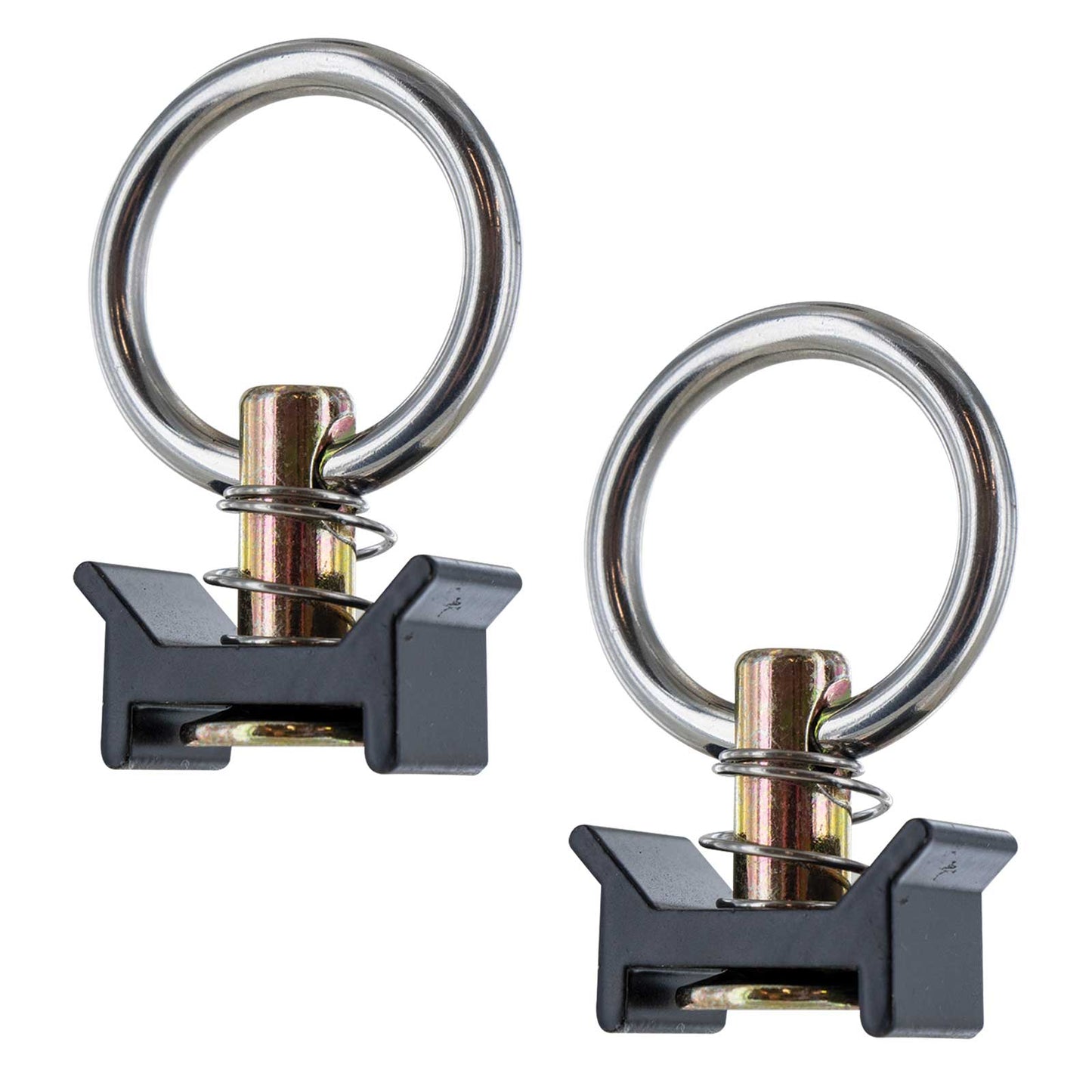 Black Single Stud Fitting w/ Round Ring | 2-Pack Image 1 of 10