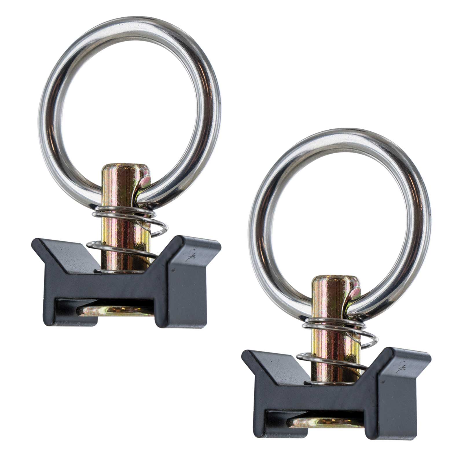 Black Single Stud Fitting w/ Round Ring | 2-Pack Image 1 of 10