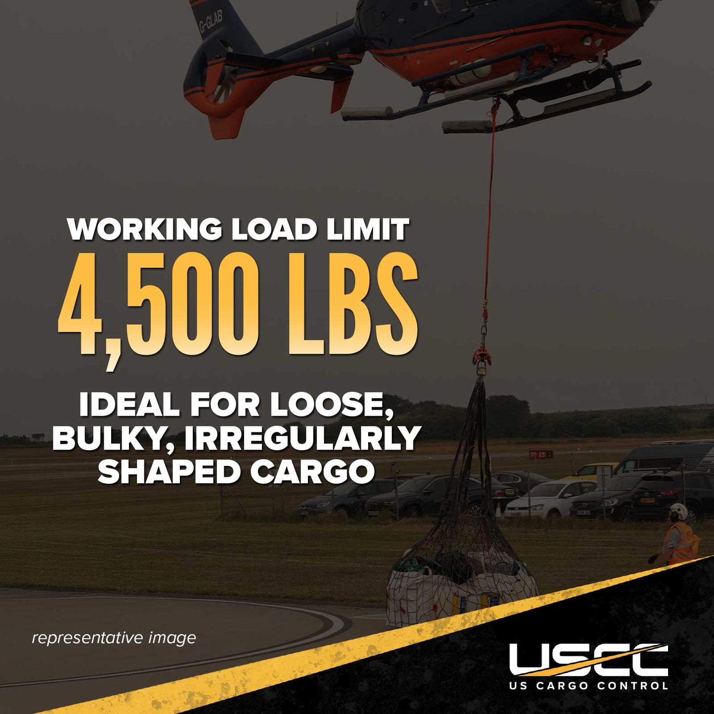 poly cargo lifting nets are ideal for loose irregularly shaped cargo