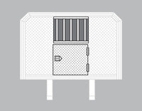 Jail Bar Window w/ Cabinet