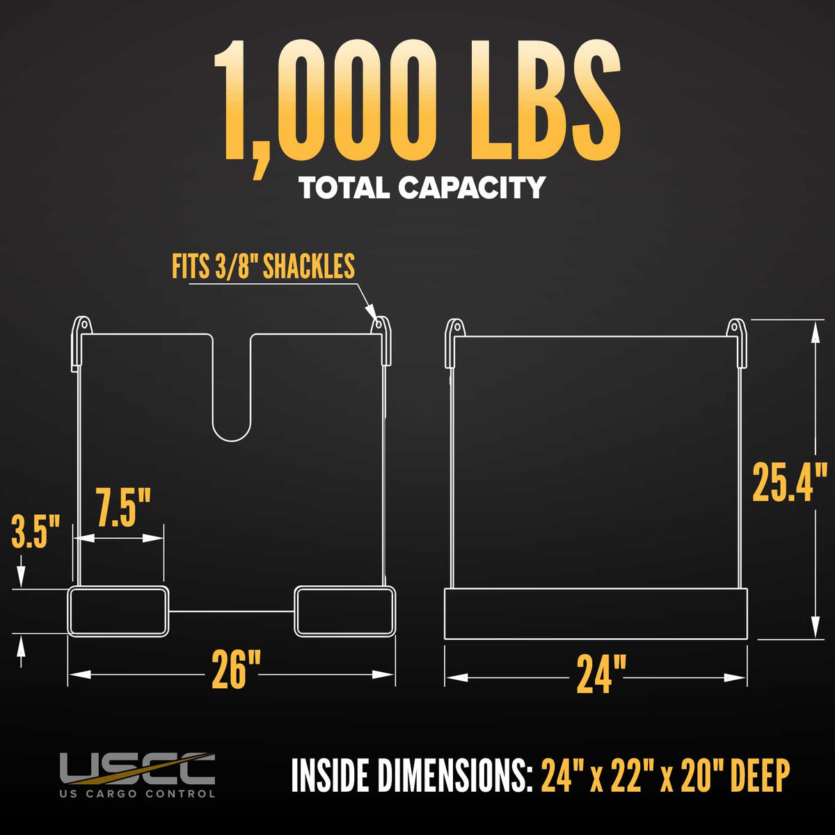 M&W 24" x 22" x 20" Chain Box - 1,000 lbs. Cap.