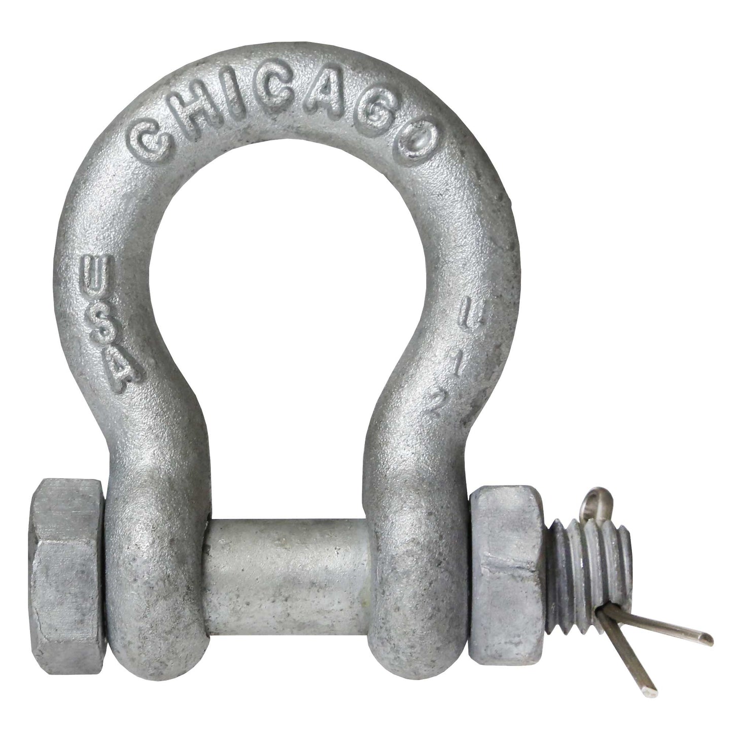 Bolt Type Anchor Shackle - Chicago Hardware - 3/4" Galvanized Steel - 4.75 Ton primary image