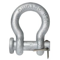 Anchor Shackle - Chicago Hardware - Round Pin - 3/16" Galvanized Steel - .33 Ton primary image