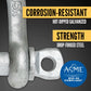 Screw Pin Chain Shackle - Chicago Hardware - 1/4" Galvanized Steel - .5 Ton shackle construction