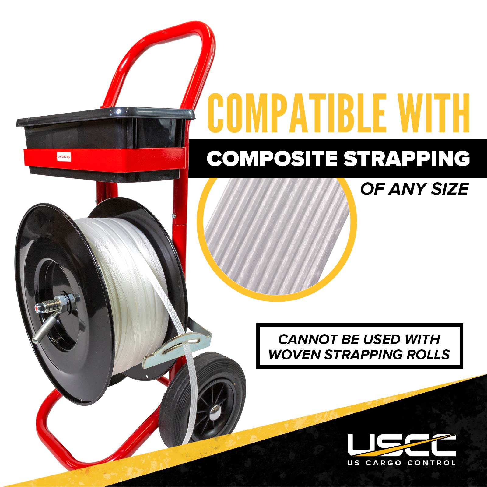Cordstrap Rack Backing Cordstrap Mobile Cord Composite Strapping Dispenser