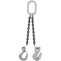 3/4" x 3' - Crosby 2 Leg Chain Sling w/ Grab Hooks - Grade 100