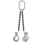 3/4" x 3' - Domestic 2 Leg Chain Sling with Crosby Grab Hooks - Grade 100