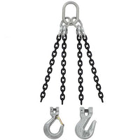 3/4" x 6' - Crosby 4 Leg Chain Sling w/ Grab Hooks - Grade 100