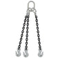 3/4" x 3' - Domestic 3 Leg Chain Sling with Crosby Grab Hooks - Grade 100