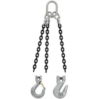 3/4" x 3' - Crosby 3 Leg Chain Sling w/ Grab Hooks - Grade 100