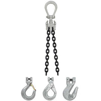 5/8" x 5' - Domestic Adjustable 2 Leg Chain Sling with Crosby Grab Hooks - Grade 100