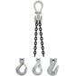 9/32" x 20' - Domestic Adjustable 2 Leg Chain Sling with Crosby Foundry Hooks - Grade 100