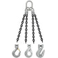 9/32" x 3' - Domestic 4 Leg Chain Sling with Crosby Self-Locking Hooks - Grade 100
