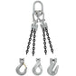 9/32" x 20' - Domestic Adjustable 4 Leg Chain Sling with Crosby Foundry Hooks - Grade 100
