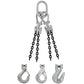 9/32" x 5' - Domestic Adjustable 4 Leg Chain Sling with Crosby Grab Hooks - Grade 100