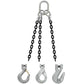 5/8" x 12' - Domestic 3 Leg Chain Sling with Crosby Self-Locking Hooks - Grade 100
